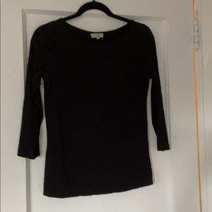 Hobbs London plain black 3/4 Tee